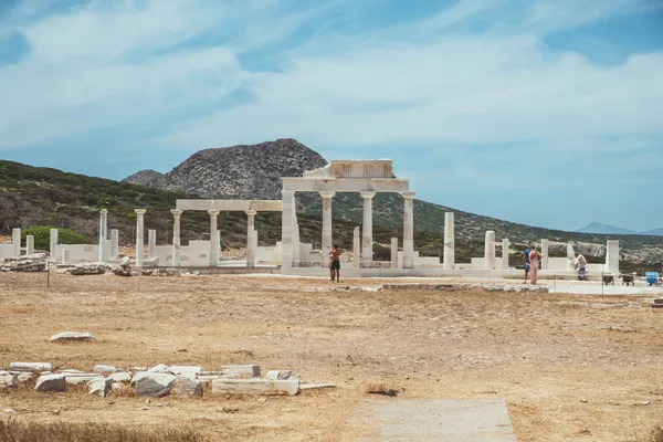 Ancient Temple of Demeter at golden sunset hour, exclusive Naxos private tour destination